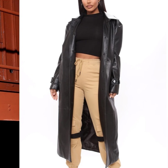 Leather trench coat - Picture 2 of 5